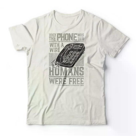 Camiseta Studio Geek Wire Phone Casual Off White Masculino