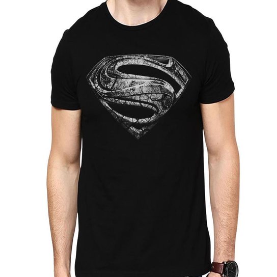 Camiseta Super Man Of Steal Super Homem de Aço Algodão