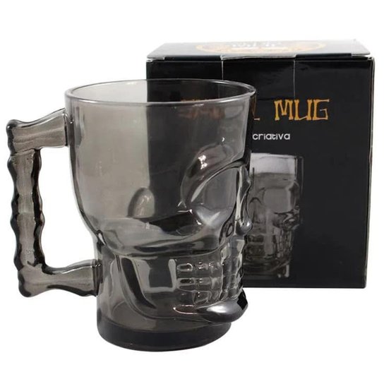 Caneca De Chopp Caveira 500Ml