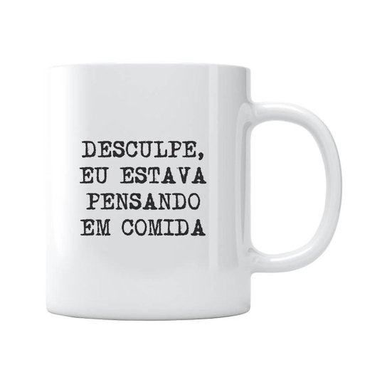 Caneca Pensando Em Comida