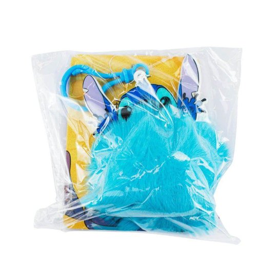 Chaveiro Azul Pom Pom Stitch 10cm - Disney