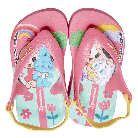 Chinelo Bebê Grendene Kids Ipanema Turma da Mônica Menina
