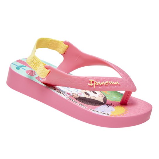 Chinelo Bebê Grendene Kids Ipanema Turma da Mônica Menina