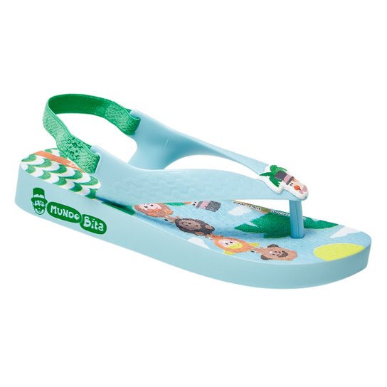 Chinelo Bebê Grendene Mundo Bita Sol Menino