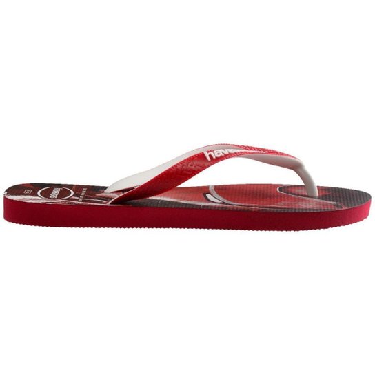 Chinelo Havaianas Top Marvel Vermelho Apache / Branco