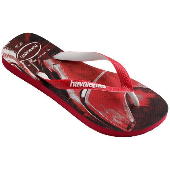 Chinelo Havaianas Top Marvel Vermelho Apache / Branco