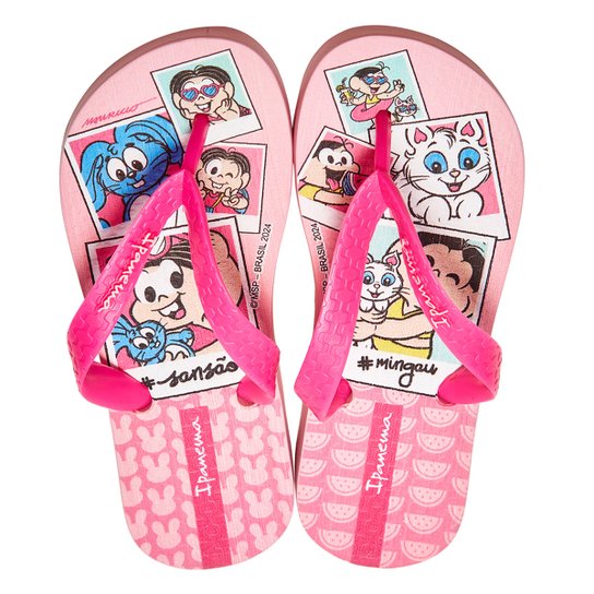 Chinelo Infantil Grendene Ipanema Turma Da Mônica Feminino