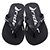 Chinelo Infantil Grendene Rider Feel - Preto+Branco