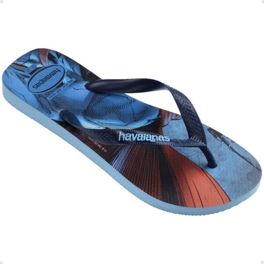 Chinelo Masculino Dedo Havaianas Top Herois Dc Azul