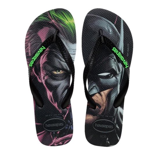 Chinelo Masculino Havaianas Top Heróis DC Preto/verde