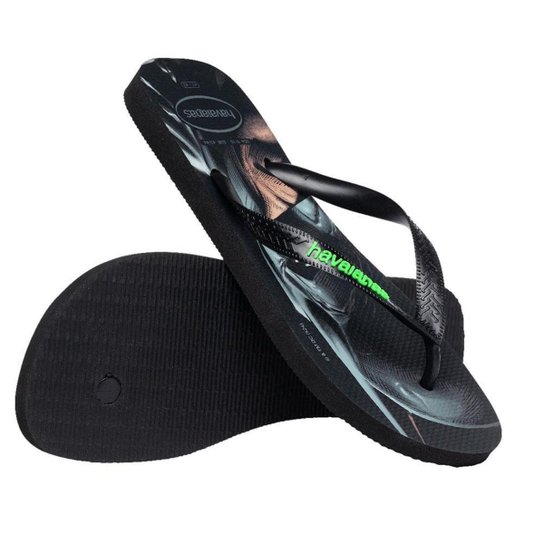 Chinelo Masculino Havaianas Top Heróis DC Preto/verde