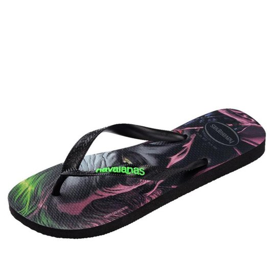 Chinelo Masculino Havaianas Top Heróis DC Preto/verde