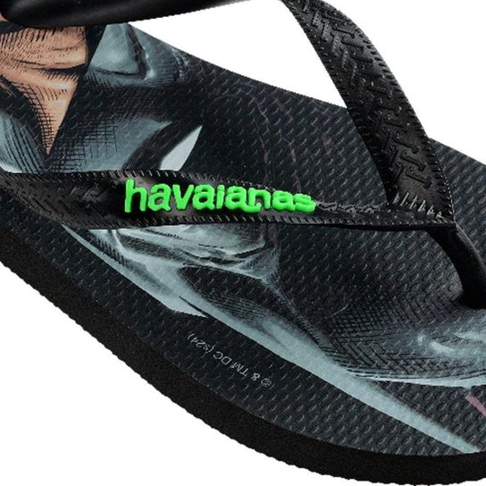 Chinelo Masculino Havaianas Top Heróis DC Preto/verde