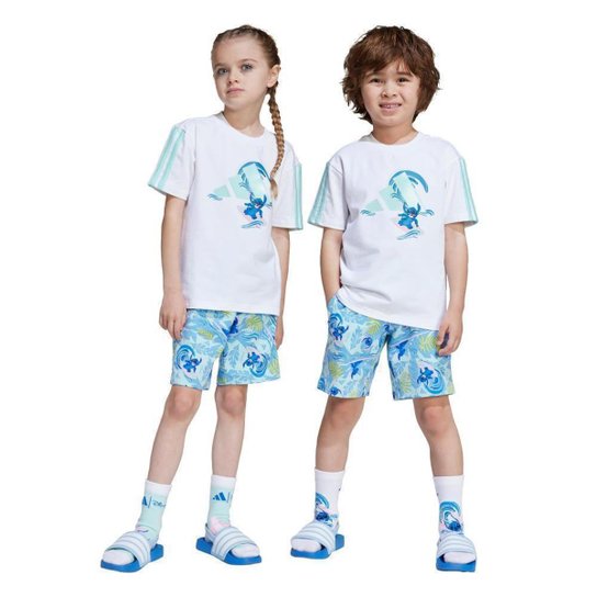 Conjunto Infantil Adidas Camiseta Disney Lilo and Stitch