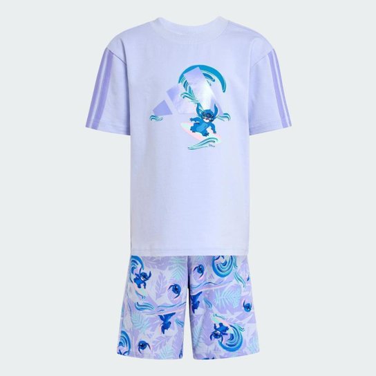 Conjunto Infantil Adidas Camiseta Disney Lilo and Stitch