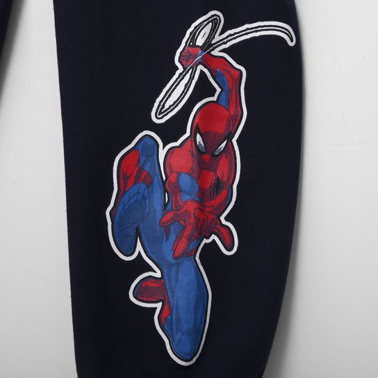 Conjunto Moletom Infantil Longo Marvel Spider Man Menino