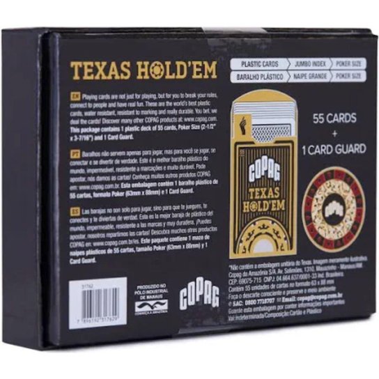 Copag Baralho Pro Texas Hold Com Card Guard Case