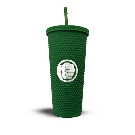 Copo Hulk Canudo Reforçado 710ml Marvel