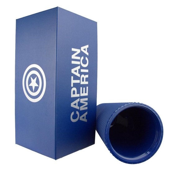 Copo Stiff Marvel Capitão América 710ml Com Canudo