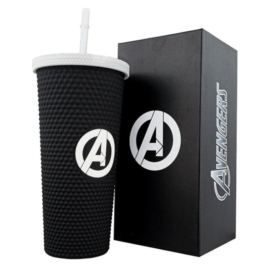 Copo Stiff Vingadores Com Canudo 710ml Marvel