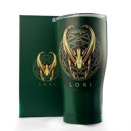 Copo Térmico 900ml Resistente Loki Marvel