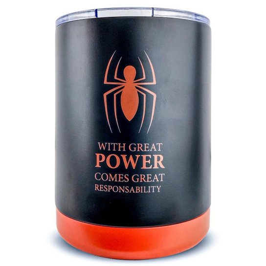 Copo Térmico Homem Aranha Inox 300ml Oficial Marvel