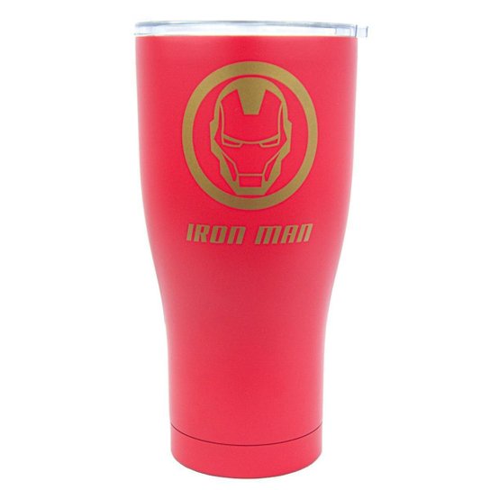 Copo Térmico Homem de Ferro Inox 900ml Oficial Marvel