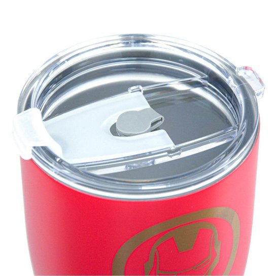 Copo Térmico Homem de Ferro Inox 900ml Oficial Marvel