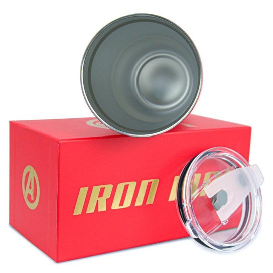Copo Térmico Homem de Ferro Inox 900ml Oficial Marvel