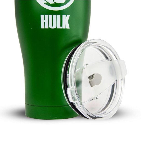 Copo Térmico Hulk Inox 900ml Oficial Marvel