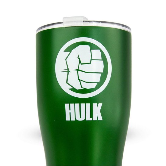 Copo Térmico Hulk Inox 900ml Oficial Marvel