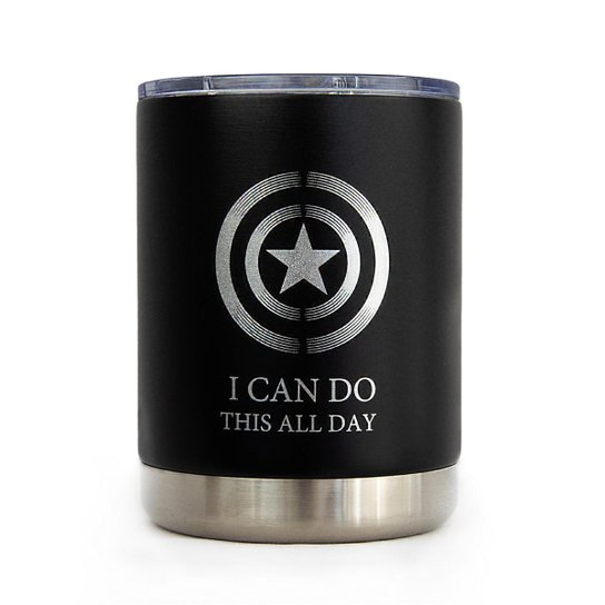 Copo Térmico Inox 300ml Capitão América Oficial Marvel