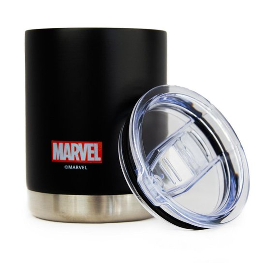 Copo Térmico Inox 300ml Capitão América Oficial Marvel