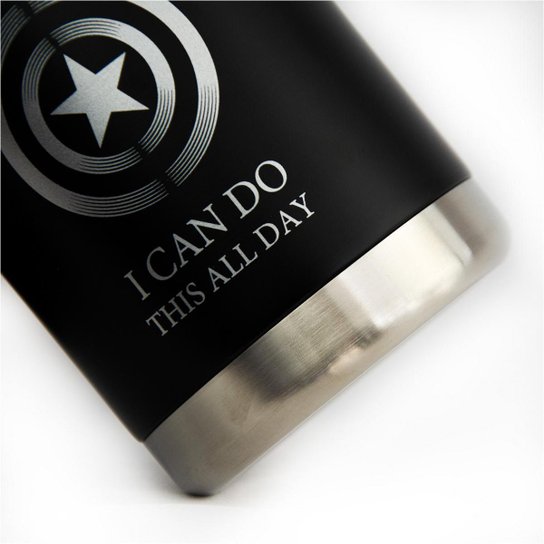 Copo Térmico Inox 300ml Capitão América Oficial Marvel