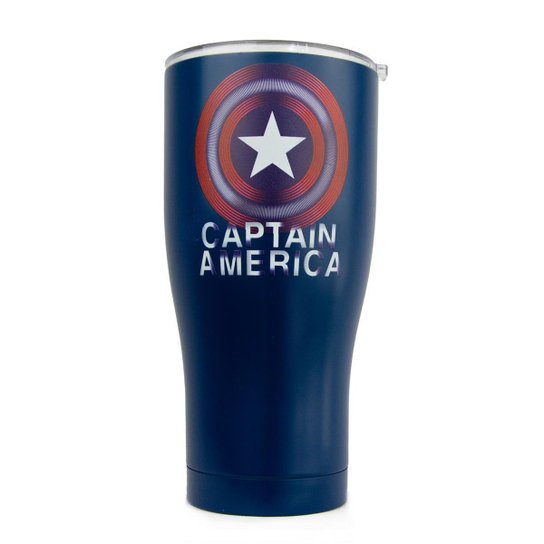 Copo Térmico Inox 900ml Capitão América Marvel