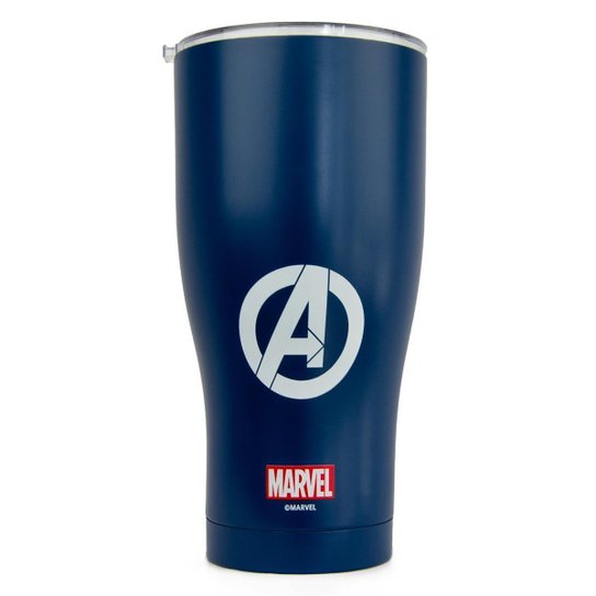 Copo Térmico Inox 900ml Capitão América Marvel
