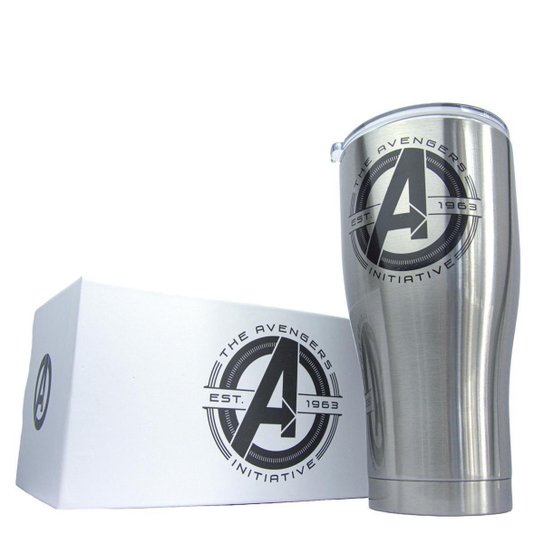 Copo Térmico Vingadores Inox 900ml Oficial Marvel
