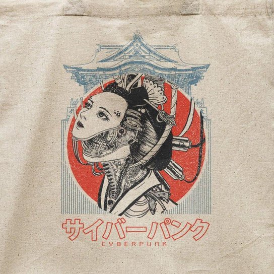 Ecobag Cyberpunk Geisha