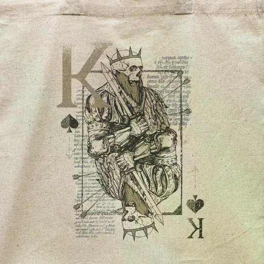Ecobag Skull Playing Card