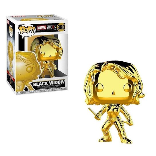 Funko Pop Black Widow Dourada Guardiões da Galaxia Marvel #380