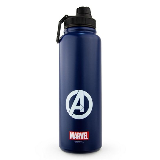 Garrafa Inox Capitão América 1L Resistente Marvel