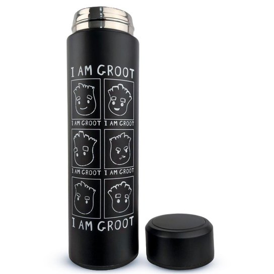 Garrafa Térmica De Aço 500ml Groot Oficial Marvel
