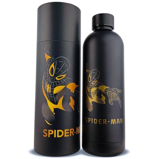 Garrafa Térmica Homem-Aranha Inox 750ml Resistente Marvel