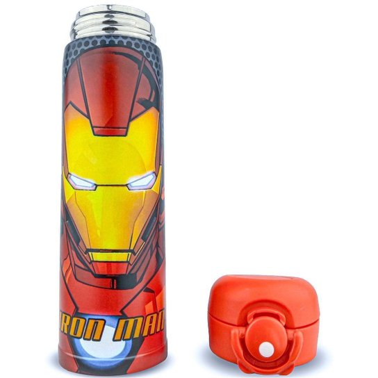 Garrafa Térmica Homem De Ferro Inox 500ml Oficial Marvel