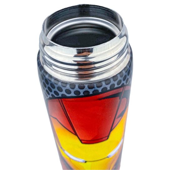 Garrafa Térmica Homem De Ferro Inox 500ml Oficial Marvel