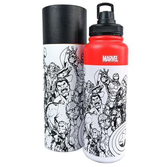Garrafa Térmica Inox 1 Litro Marvel Vingadores Resistente
