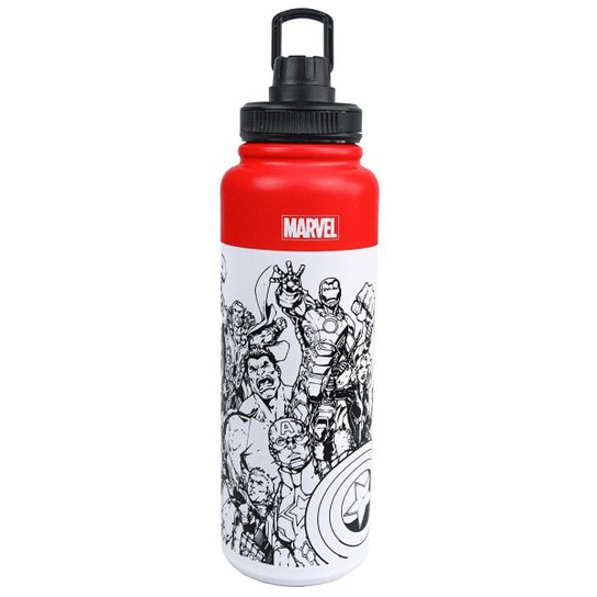 Garrafa Térmica Inox 1 Litro Marvel Vingadores Resistente