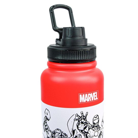 Garrafa Térmica Inox 1 Litro Marvel Vingadores Resistente