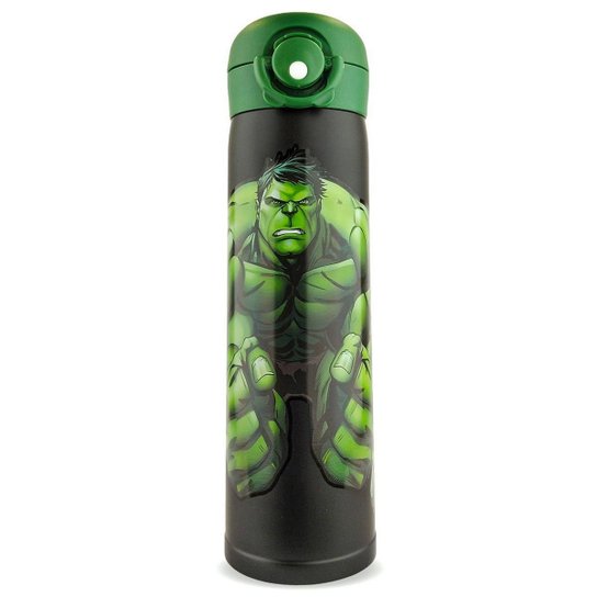Garrafa Térmica Inox 500ml Hulk Oficial Marvel