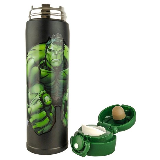 Garrafa Térmica Inox 500ml Hulk Oficial Marvel